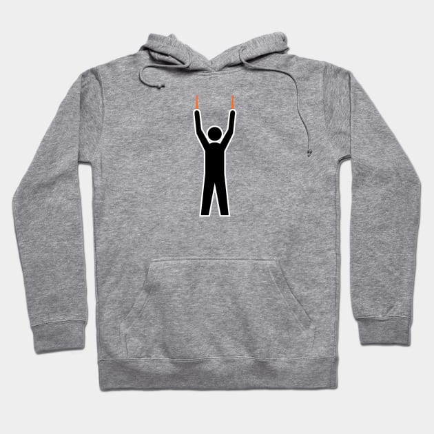 Airplane Marshaller HERE Signal Hoodie by Vidision Avgeek